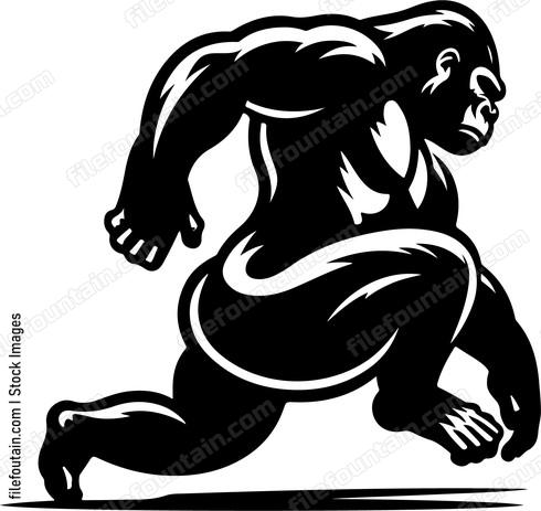 gorilla doing exercise