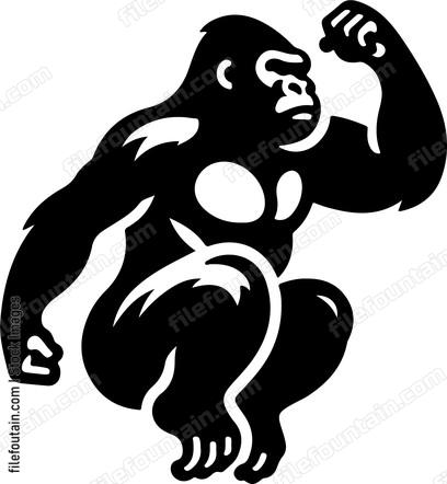 gorilla jumping