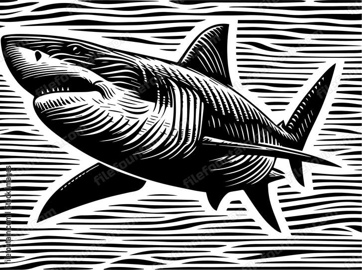 Great White Shark In Ocean