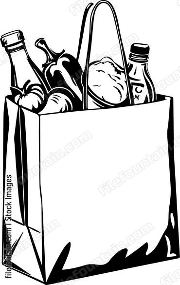 Groceries In Paper Bag