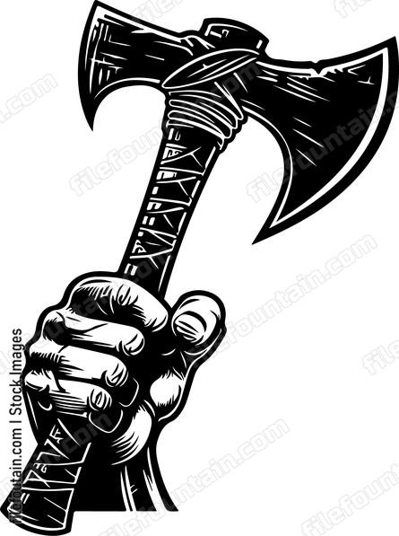 Hand Holding Axe
