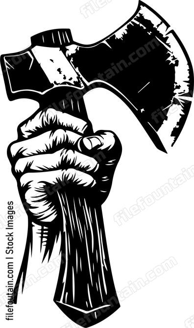 Hand Holding Axe