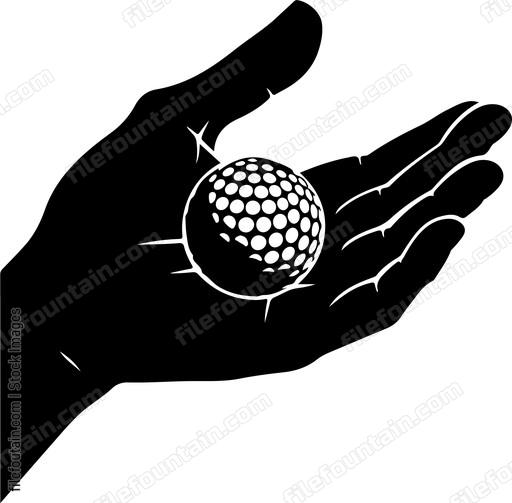 Hand Holding Golf Ball