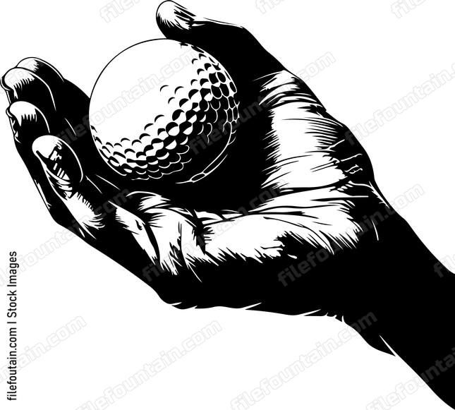 Hand Holding Golf Ball