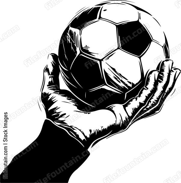 Hand Holding Soccer Ball