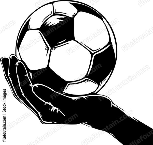 Hand Holding Soccer Ball