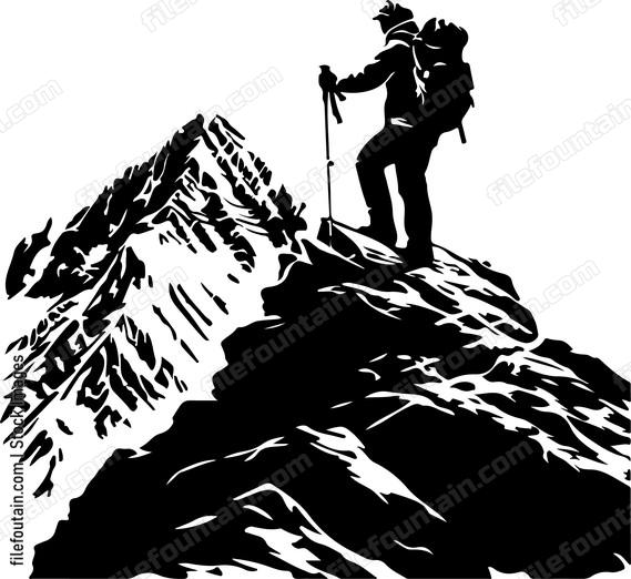 Hiker On A Mountain