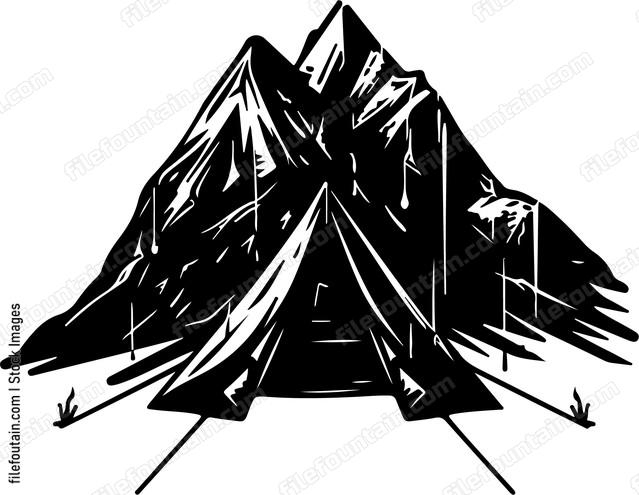 Hiking Tent Rain  Mountains