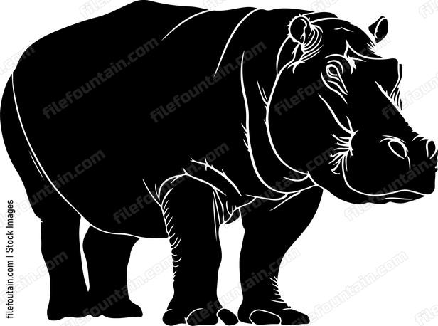 Hippo Silhouette
