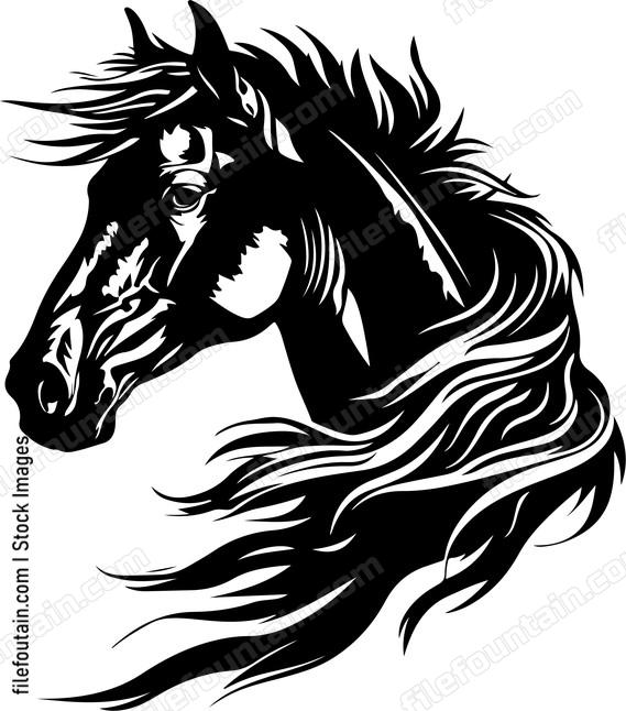 Horse Stallion Waving Mane