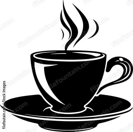Hot beverage cup logo