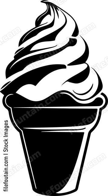 Ice cream cone silhouette