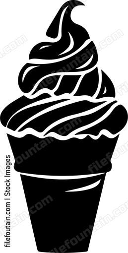 Ice cream cone silhouette