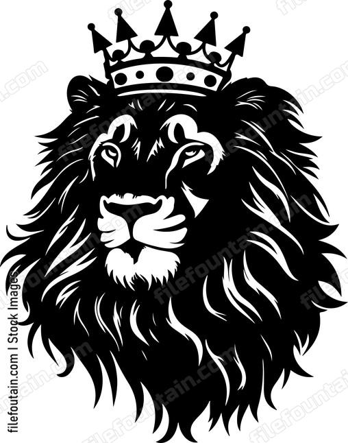 King Lion With Crown