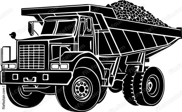 Large dump truck