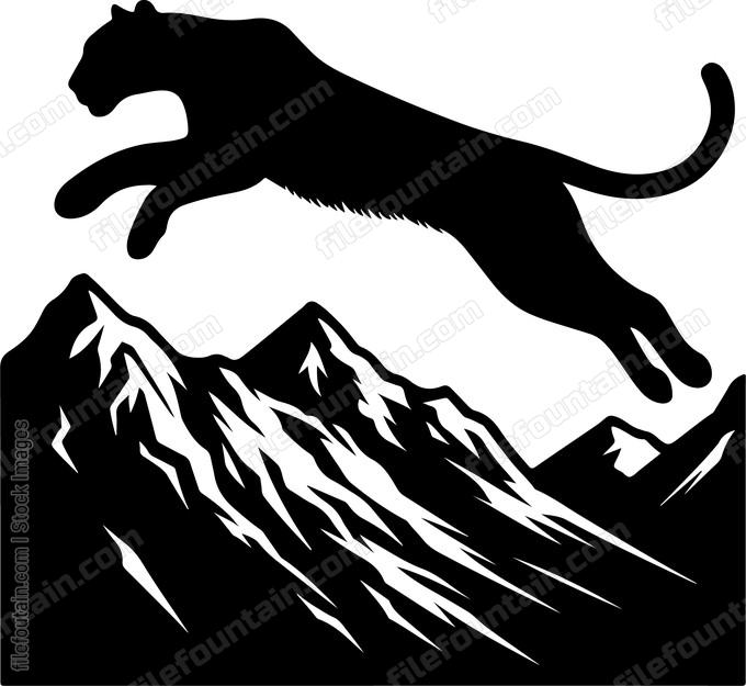 Leopard crossing a rugged mountain pass with ease