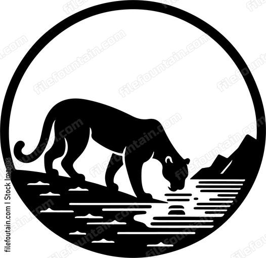 Leopard stealthily approaching a water source for a drink