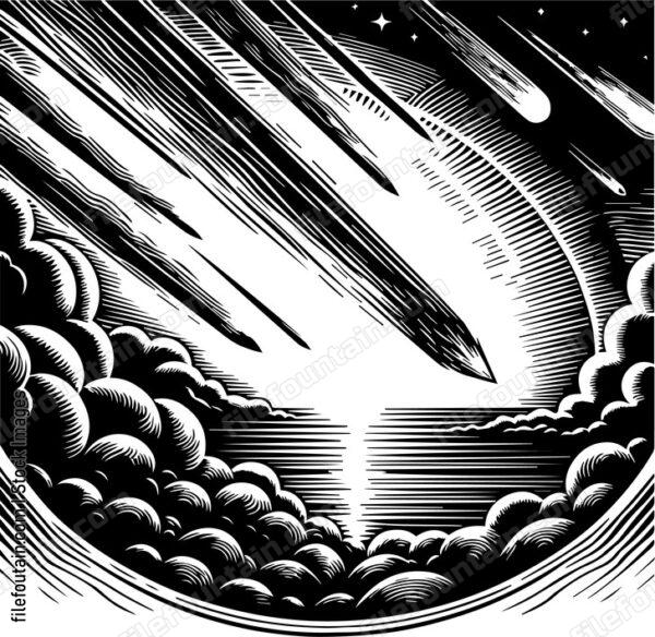 Meteors Falling From Sky