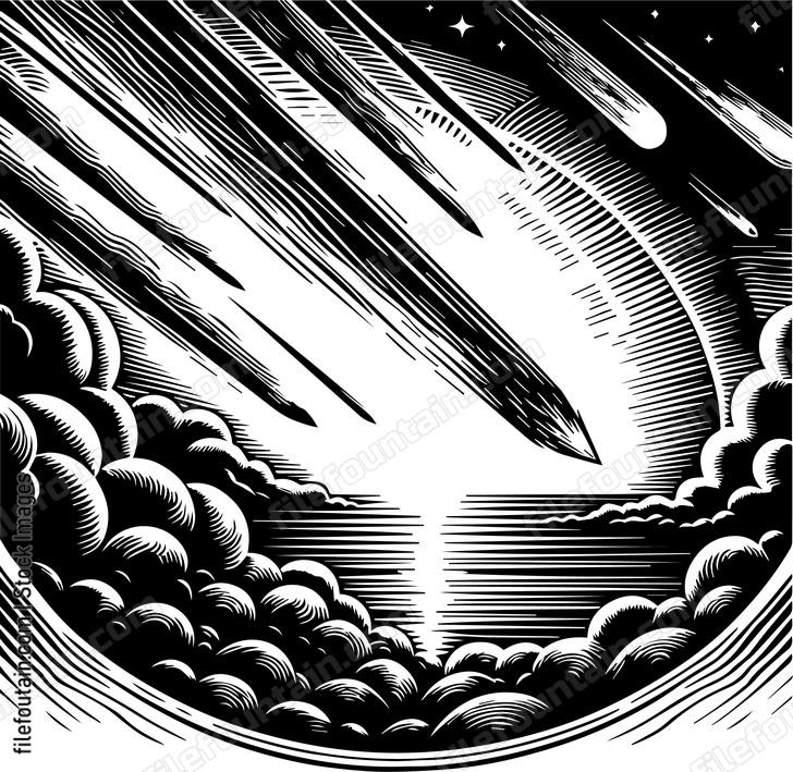 Meteors Falling From Sky