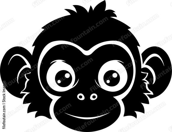 Monkey animal head