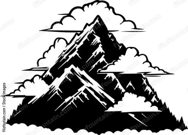 Mountain In Clouds