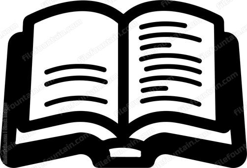Open book with text