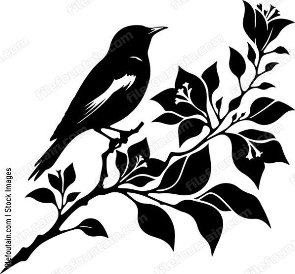 oriole perched on a vibrant bougainvillea branch