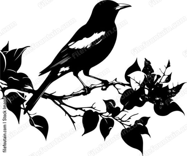 oriole perched on a vibrant bougainvillea branch