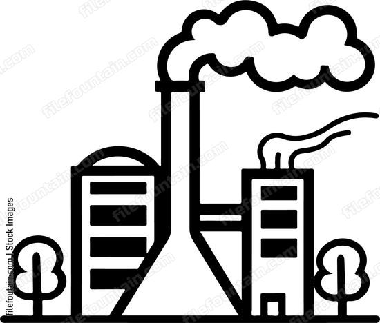outline of an industrial building