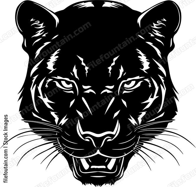 Panther Mascot Angry Head