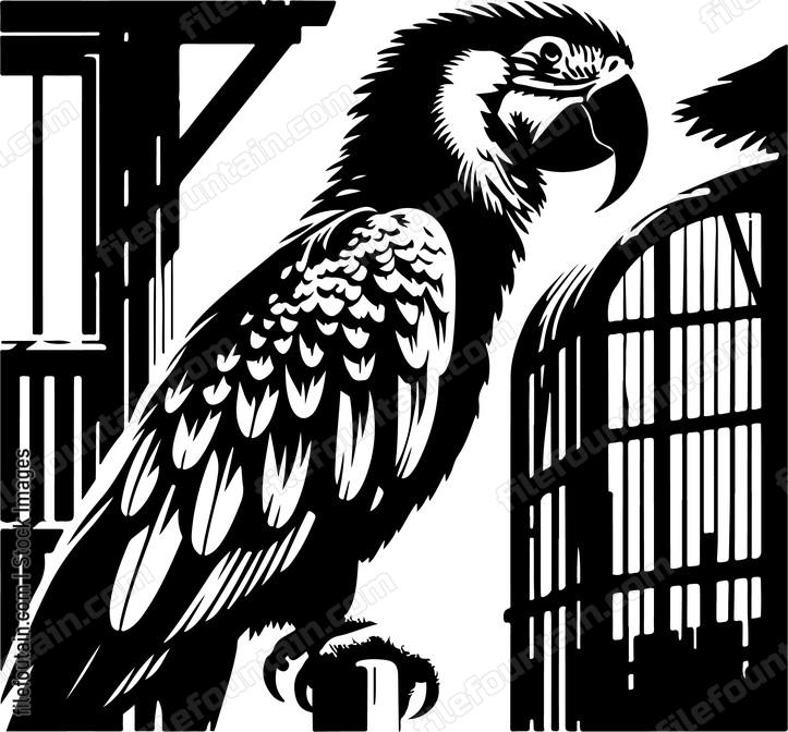 Parrot showcasing vibrant feathers in a sunlit aviary
