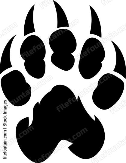 paw print of a wild animal
