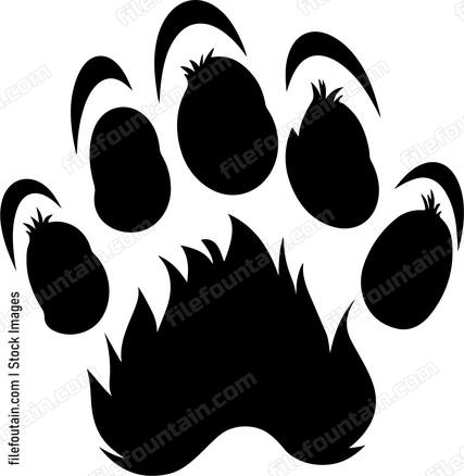 paw print of a wild animal