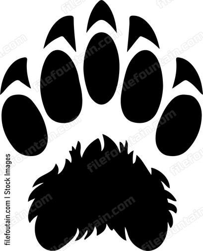 paw print of a wild animal