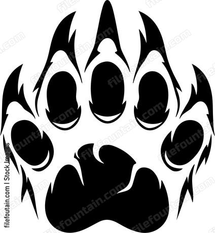 paw print of a wild animal