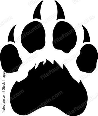 paw print of a wild animal