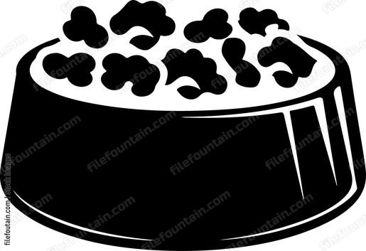Pet Food In Bowl