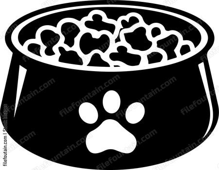 Pet Food In Bowl