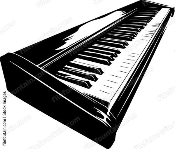Piano keyboard silhouette