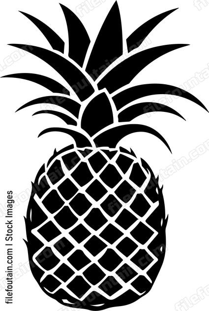 Pineapple fruit silhouette