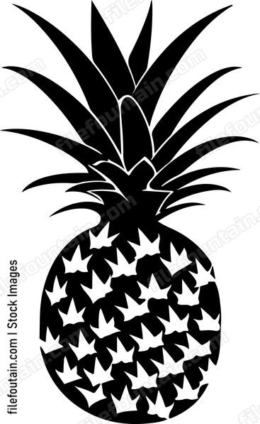 Pineapple fruit silhouette