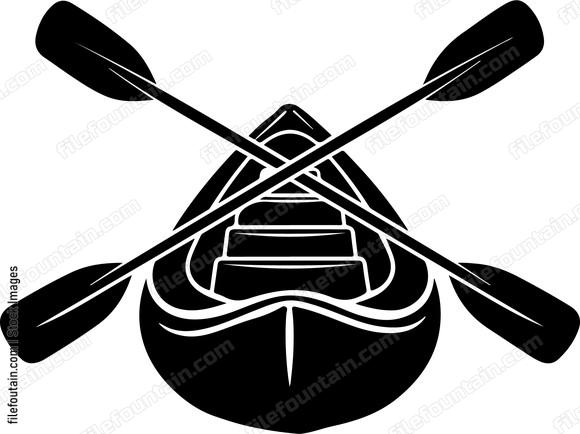 Rafting Boat And Paddles