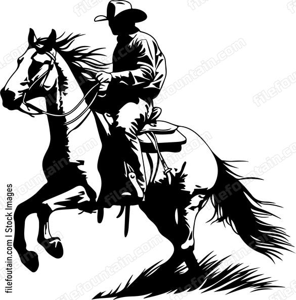 Rancher Riding Horse