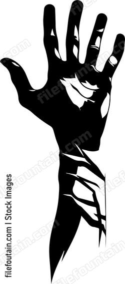 Reaching out hand