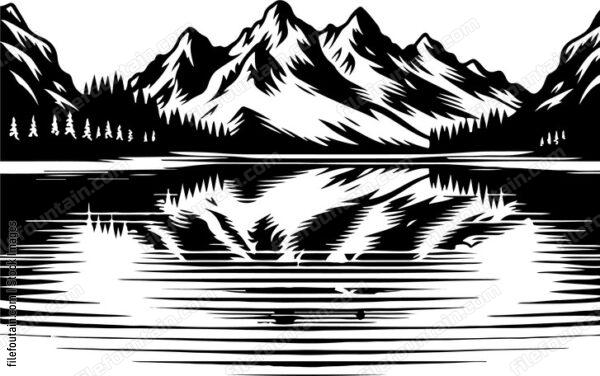 Reflectionsxofxnearbyxmountainsxadornedxwithxsnowxmirroredxinxthexlakesxsurfacex