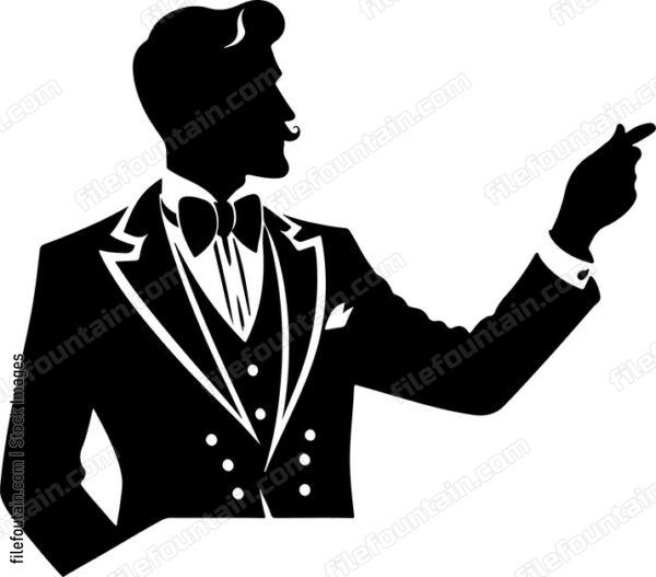 Ringmaster commanding the attention of the crowd with charisma and flair