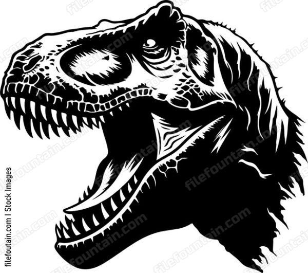 Roaring t rex Head