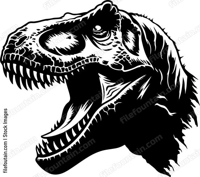 Roaring t rex Head