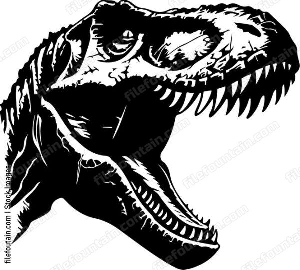 Roaring t rex Head