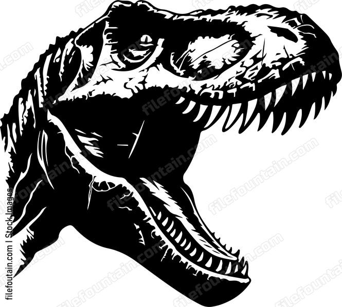 Roaring t rex Head